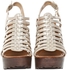Xti 45067 High Heels Sandals  for Women - 39 EU Metallic Gold