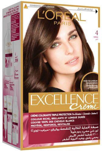 L'Oreal Paris Excellence Crème Hair Color - Chestnut Brown 4