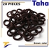Taha Offer Small Elastic Hair Ties Color Brown 20 Pieces