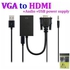 Generic HDMI To VGA Converter Adapter Cable With Audio