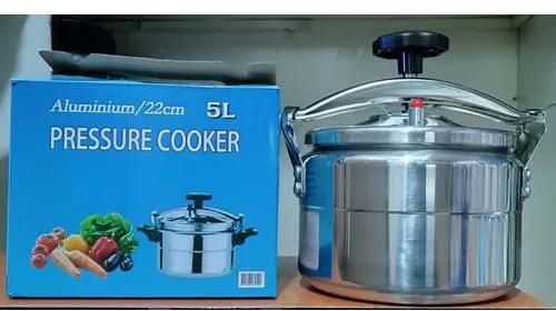 2 Handle Non Explosive Pressure Cooker 5 L with safety lock. Enjoy quick and easy meals with delicious and tasty food. This explosion proof  Pressure Cooker cooks 70 percent faster