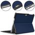 Surface Go 2 Case, Ratesell Kickstand Business Slim Trifold Folding Stand Folio Cover Pencil Holder for Microsoft Surface Go 2 2020 / Surface Go 2018 Navy Blue