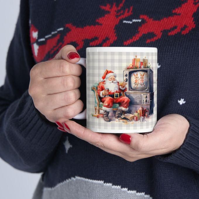 Christmas Mug Wrap Funny Christmas Mug مج مطبوع للكريسماس , مج سيراميك