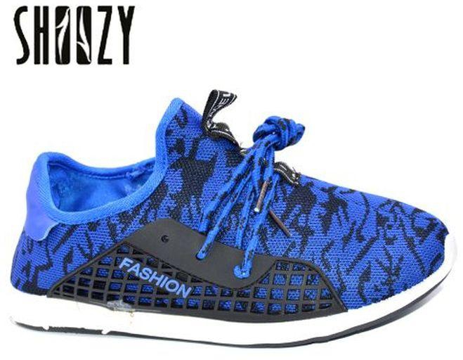 Shoozy Lace Up Sneakers - Blue / Black