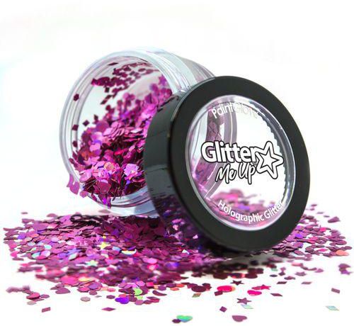 Paint Glow Holographic Glitter Shaker, Princess Pink, 5g