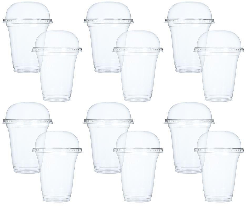 Get Plastic Cup Set, 12 Pieces, 200 ml - Clear with best offers | Raneen.com