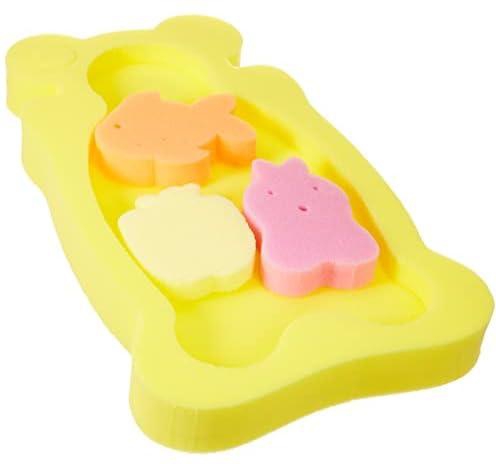 Candy baby bathtub sponge 4 pieces for unisex-yellow