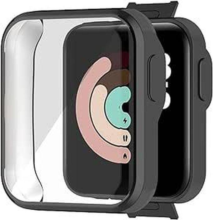 TPU Protective Case Compatible with Mi Smart Watch Lite Full Cover Case (Black)