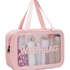 Transparent Cosmetic Bags, Travel Makeup Bag..pink