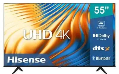Hisense 55 Inches Smart 4k Uhd Television - Wifi - Plus Free Wall Bracket-55a6k
