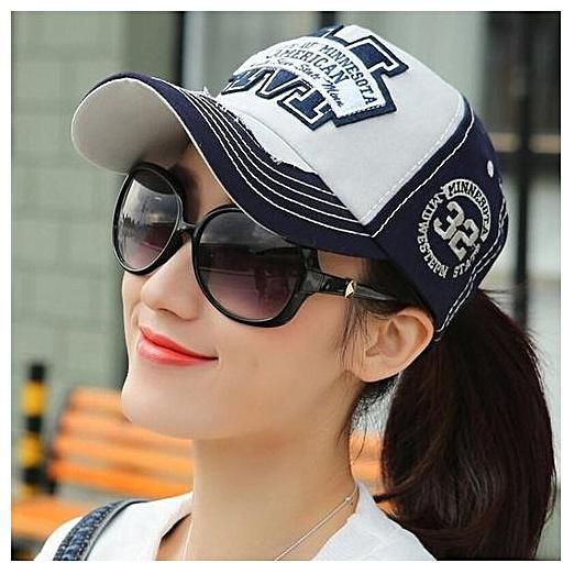 Fashion Baseball Cap Casual Snapback Outdoor Sports Polo Golf Hat Hip-Hop Patchwork Caps For Men Women(Dark Blue)