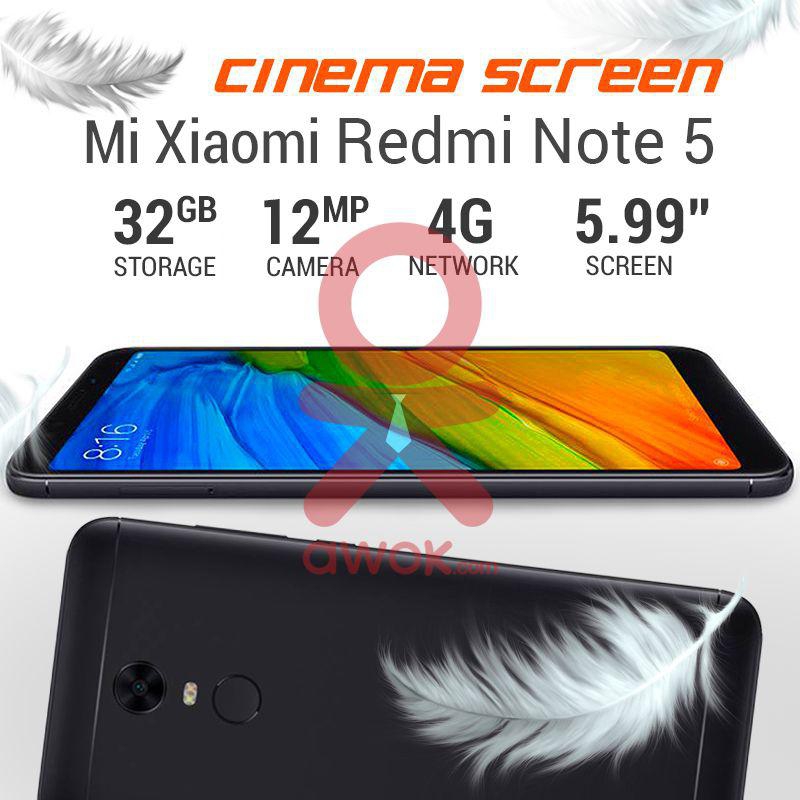 Mi Xiaomi Redmi Note 5, 32GB, 4G LTE, Dual Sim, Black