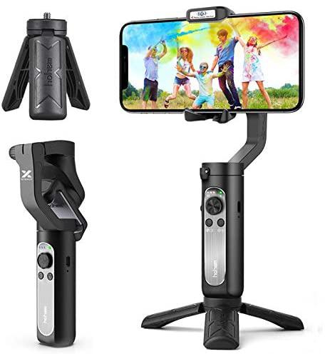 3-Axis Gimbal Stabilizer for Smartphone - Hohem Lightweight Foldable Phone Gimbal w/ Auto Inception Dolly-Zoom Time-Lapse, Handheld Gimbal for iPhone 12 pro max/11/Xs Max/Samsung - Hohem iSteady X