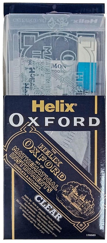Helix Oxford Mathematical Set (Clear Plastic)