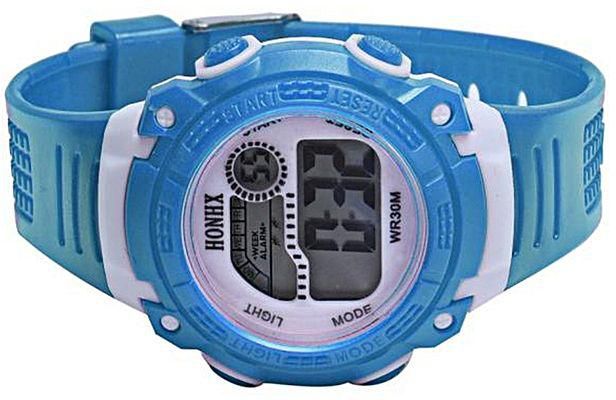 McyKcy Children Girls Digital LED Quartz Alarm Date Sports Wrist Watch-Light Blue