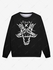 Gothic Skeleton Claws Cross Letters Print Crew Neck Sweatshirt For Men - 6xl