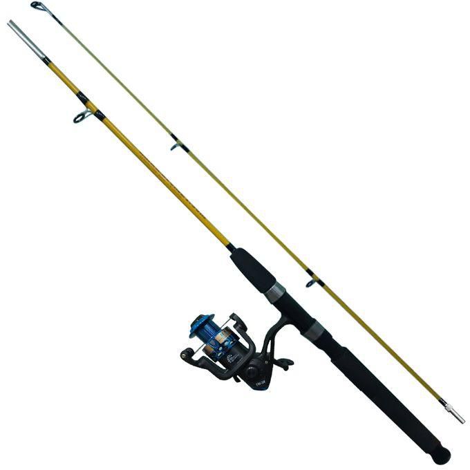 Fishing Rod With Reel Takes & Line -1.5m - 120m - Yellow