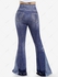 Plus Size 3D Jeans Lace-up Pattern Printed Pull On Flare 70s 80s Disco Pants - M | Us 10