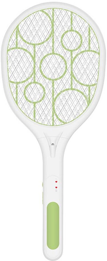 Generic-USB Rechargeable Electric Mosquito Swatter Handheld Mosquito Killer Bat with Three-layer Net Surface LED Bright Lighting