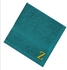 BYFT - Daffodil (Turquoise Blue) Monogrammed Face Towel (30 x 30 Cm - Set of 6) - 500 Gsm Golden Thread Letter "Z"- Babystore.ae