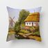 Country Scenery Oil Painting Printing Cushion Cover Linen Cotton Living Room Garden Decoration Throw Pillow Case