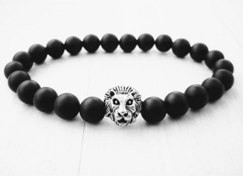 O Accessories Bracelet Black Of Onex Stones _silver Lion