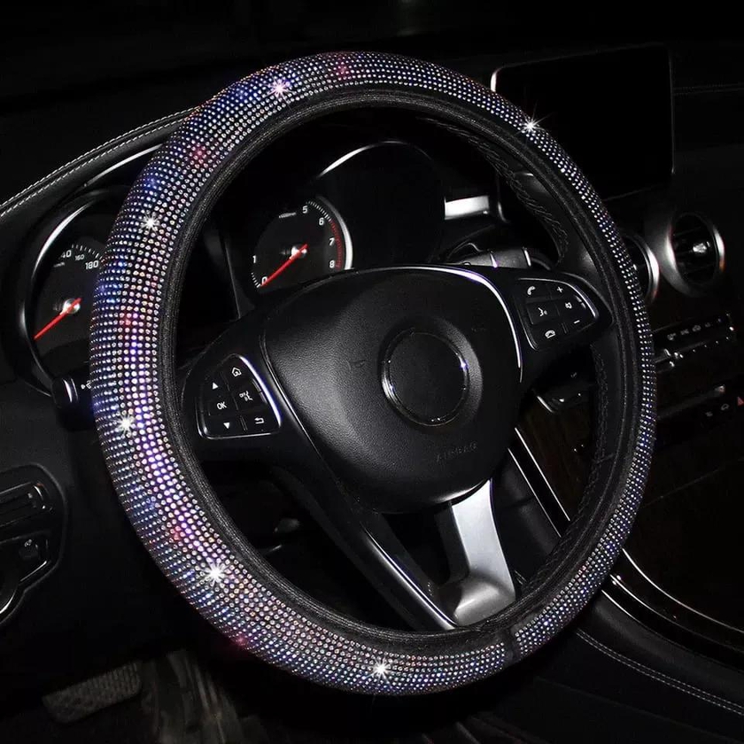 Crystal steering wheel cover  Breathable antislip steering wheel cover