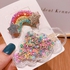 Colorful Rainbow-Cloud Glitter Hair Clip (Pack Of 2 Pcs)