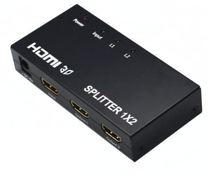 1 x 2 HDMI splitter 1 input 2 output 1080p With Deep Color and HD Audio
