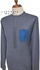 Men's Senator Native Wear (Grey With Blue Pocket Design Long Sleeve)