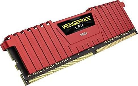 Corsair Vengeance LPX 8 GB (1 x 8 GB) DDR4 2400 MHz XMP 2.0 High Performance Desktop Memory Module - Red | CMK8GX4M1A2400C16R