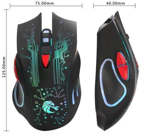 Generic 6 Button 1200/1600/2400/3200 / 5500dpi Gaming Mouse Ergonomic Wired Mouse Multicolor Optical Mouse