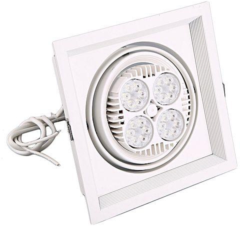 Generic Quality Single Square Head LED Lamp Square Ceiling Light 35/40W White White