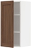 METOD Wall cabinet with shelves - white Enköping/brown walnut effect 40x80 cm