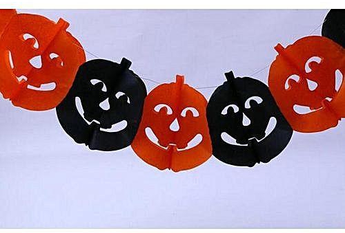 Generic Halloween Paper Chain Garland Decoration Pumpkin
