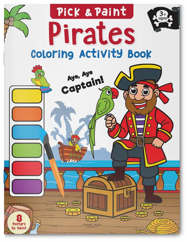 Prakash Books - Pick and Paint Coloring Activity Kids Pirates- Babystore.ae