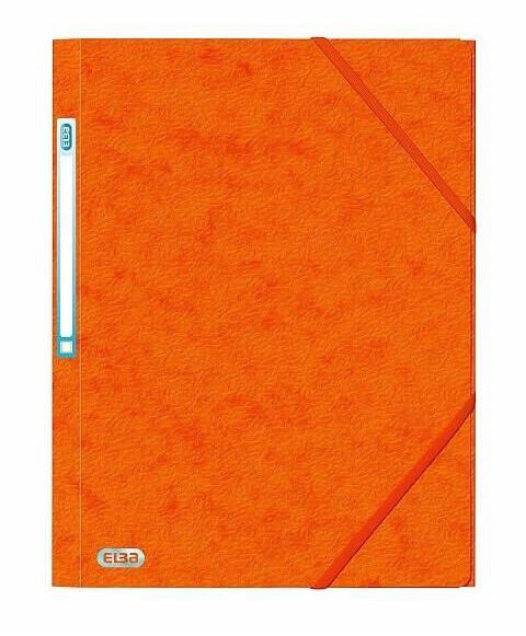 Elba 3 Flap Elasticated Folder, A4, Orange