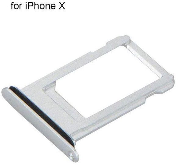 Replacement SIM Card Holder Slot Tray-Silver For IPhone X