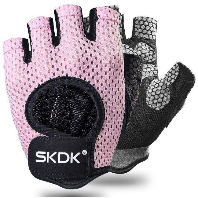 SKDK Gym Gloves Weightlifting Workout Dumbbell Half Finger Elastic Fitness