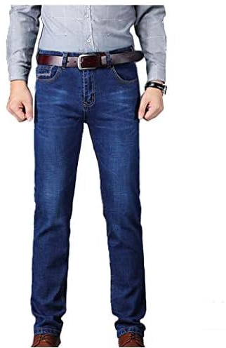 Tecnovo Men Business Jeans Classic Style Straight Stretch Denim Trousers Male Pants Men Casual Jeans Denim Pants
