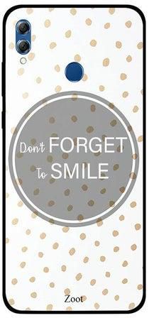 Skin Case Cover -for Huawei Honor 8X Don'T -forget To Smile مطبوع عليه عبارة "Don't Forget To Smile"