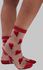 Kamata Red Bougainvillea Sheer Socks - Red