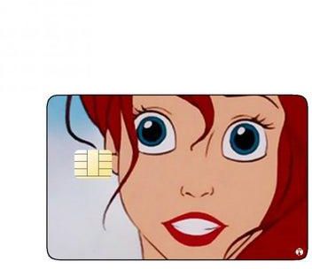 PRINTED BANK CARD STICKER Animation Ariel From The Little Mermaid By Disney