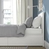 MALM Bed frame, high, w 2 storage boxes, white/Lindbåden, 90x200 cm - IKEA