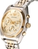 Emporio Armani Men'S Classic Gold Dial Stainless Steel Band Chronograph Watch Ar0396, Japanese Quartz, Analog