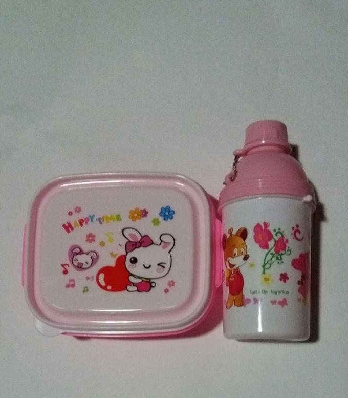 Lunch Box +( Water Bottle) - Pink