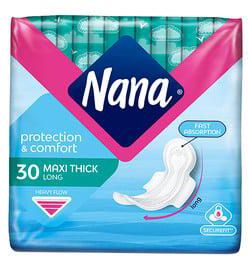 Nana Maxi Thick Long Pads with Wings 30 pcs