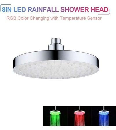 LED Rainfall Shower Head Multicolour
