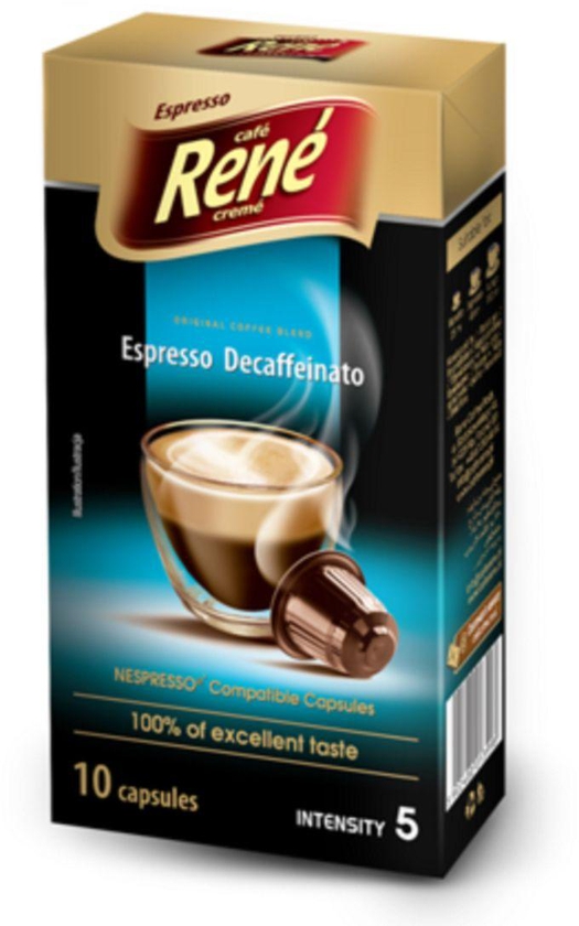 Rene Decaffeinato Coffee Capsules - Intensity 5 -10 Caps