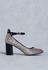 Kitty Ankle Strap Shimmery Pumps